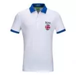 hugo boss sport t-shirts luxe retro  team united kingdom blanc bleu